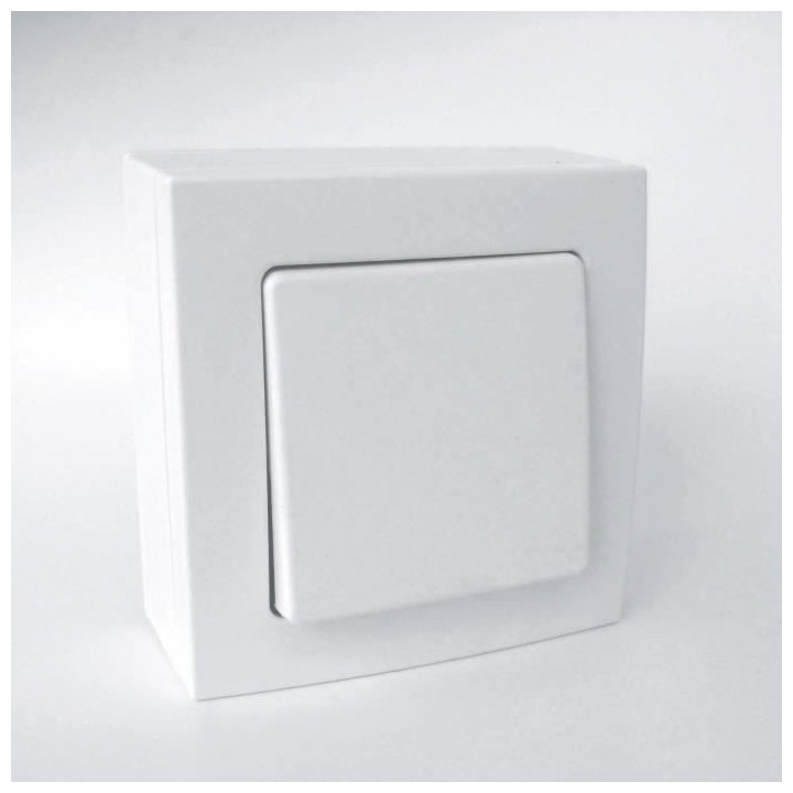 Interrupteur ZENITECH Poussoir saillie borne auto Bel'Vue - Blanc