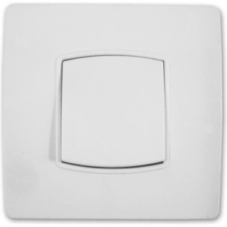 interrupteur ZENITECH avec bouton poussoir vis + griffes Diwone - Blan