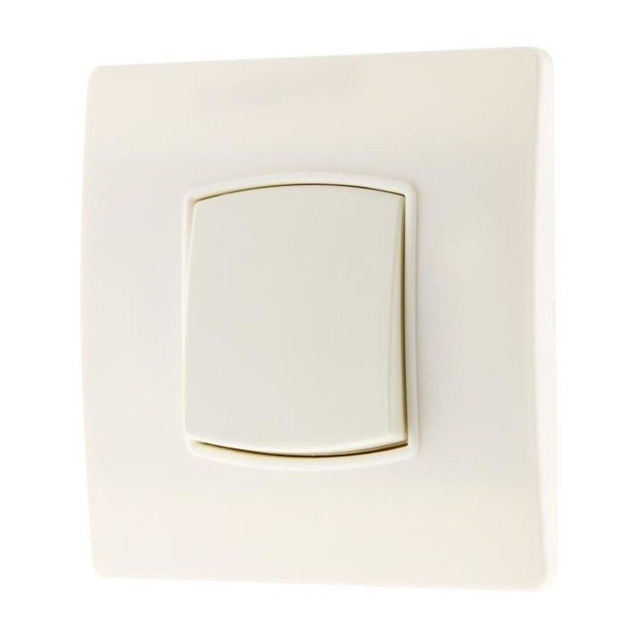 interrupteur ZENITECH avec bouton poussoir vis + griffes Diwone - Blan