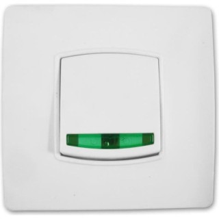 Interrupteur ZENITECH avec bouton poussoir voyant vis + griffes Diwone