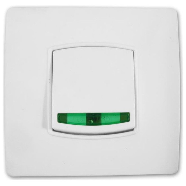 Interrupteur ZENITECH avec bouton poussoir voyant vis + griffes Diwone