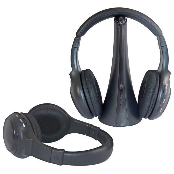 INOVALLEY CAQ02 Double casque TV - Radio FM intégrée - Entrée jack