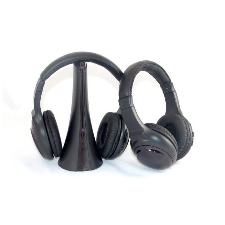 INOVALLEY CAQ02 Double casque TV - Radio FM intégrée - Entrée jack