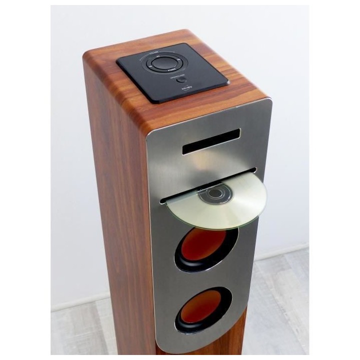 INOVALLEY HP34-CD-WOOD Tour de son Lecteur CD - Bluetooth - 100 W - US