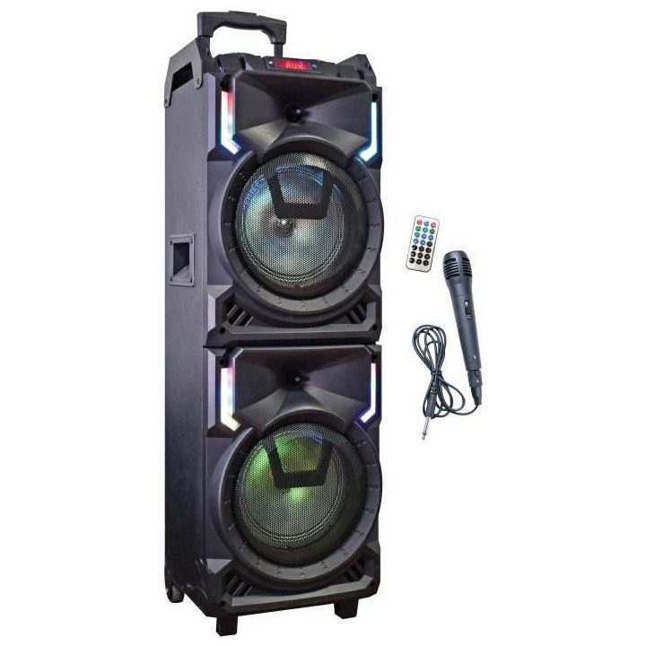 INOVALLEY MS01XXL Enceinte Nomade Karaoke Trolley - bluetooth - 800W