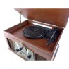 INOVALLEY RETRO10E-BTH-N - Chaîne Hi-fi rétro - Connectivité bluetooth, USB, Vinyles, CD, K7 audio, Radio FM, Aux-In - Bois v