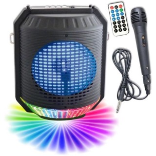 INOVALLEY HP74BTH - Enceinte lumineuse karaoké Bluetooth 20W - Lumier