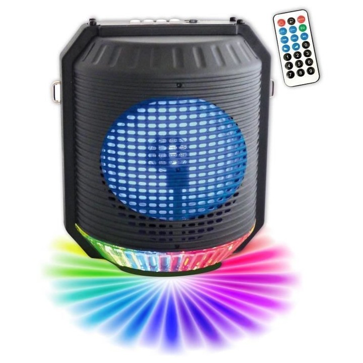 INOVALLEY HP74BTH - Enceinte lumineuse karaoké Bluetooth 20W - Lumier