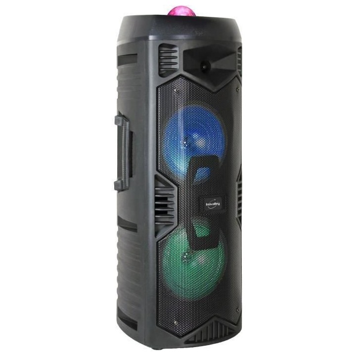 INOVALLEY KA112BOWL - Enceinte lumineuse Bluetooth 400W - Fonction Kar