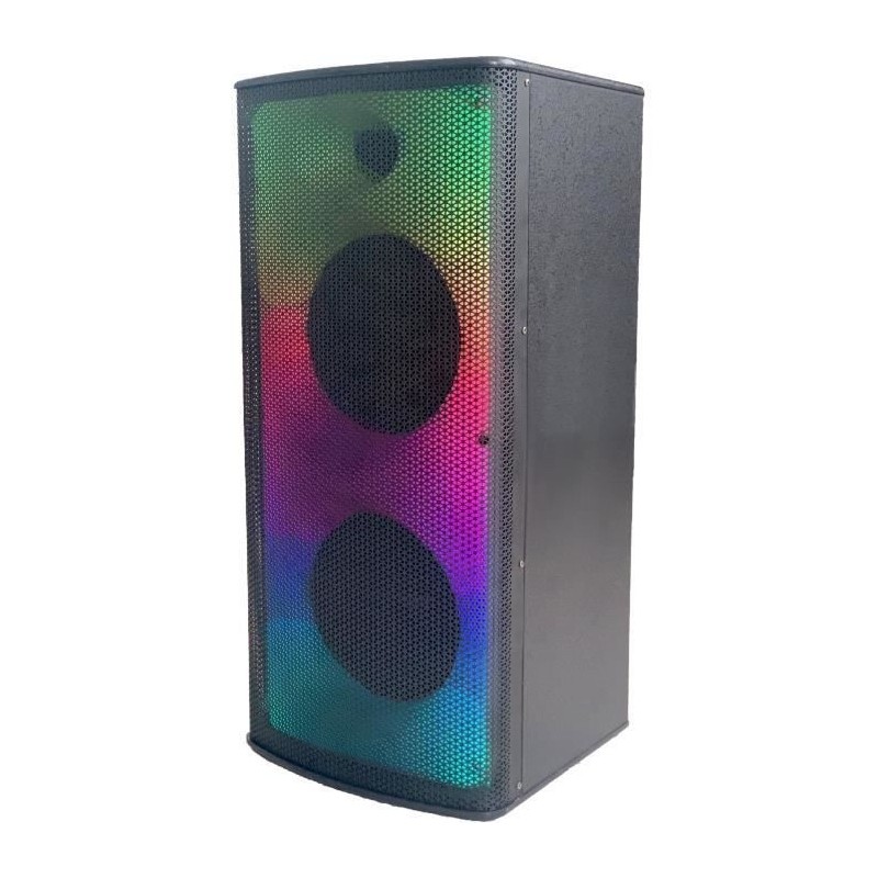 INOVALLEY MS05XXL - Enceinte lumineuse karaoké Bluetooth 800W - 7 modes lumineux LED - Radio FM,USB, Entrée micro - Ecran LED