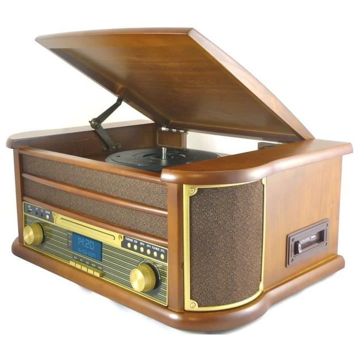 INOVALLEY RETRO29E-N Chaîne Hifi vinyle style rétro - Bluetooth 5.0