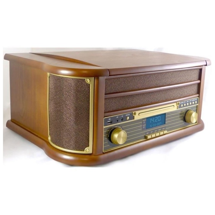 INOVALLEY RETRO29E-N Chaîne Hifi vinyle style rétro - Bluetooth 5.0