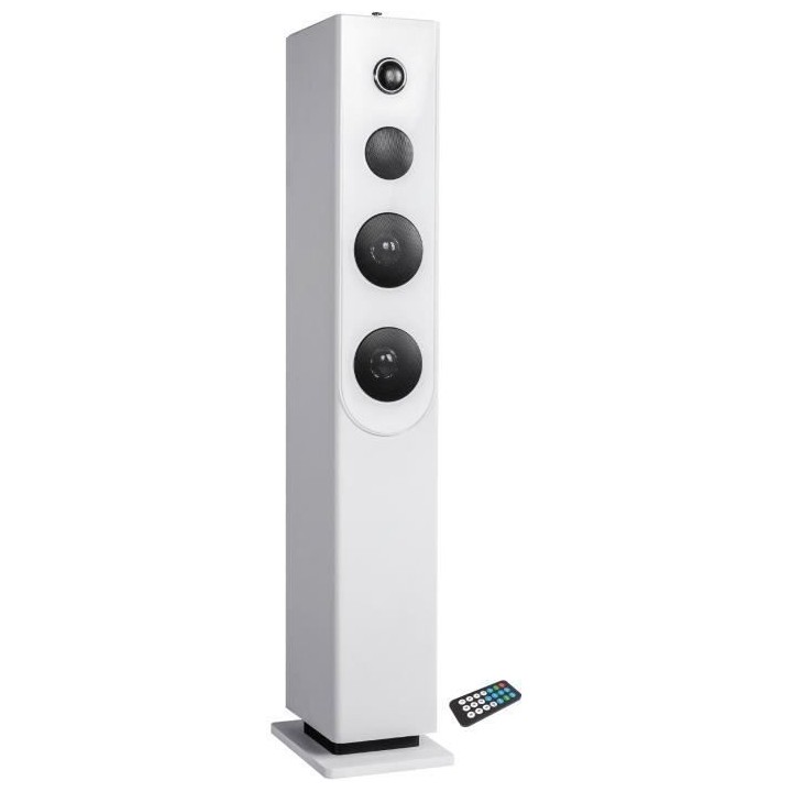 INOVALLEY HP33-CD Tour de son Bluetooth - Lecteur CD - Blanc