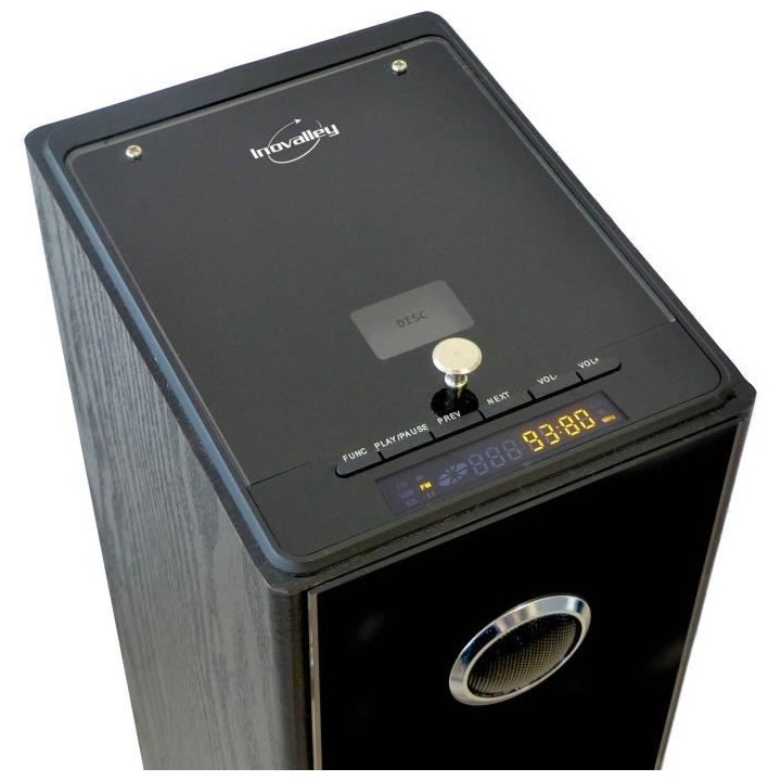 INOVALLEY HP33-CD Tour de son Bluetooth - Lecteur CD - Noir