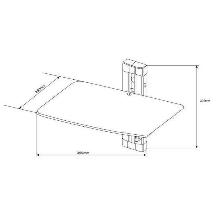 INOTEK JET101 Tablette murale pour périphériques audio-vidéo - 1 é