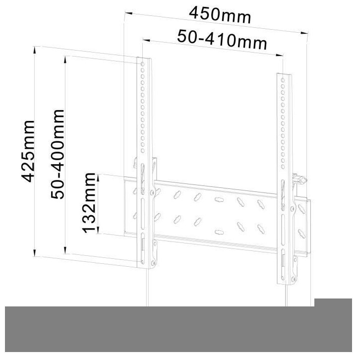 INOTEK PLB101M Support TV Inclinable jusqu'a 15° - TV de 23 a 37
