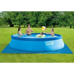 Kit Piscine hors sol autoportée INTEX Easy Set - 457,2 x 106,68 cm - Ronde (Avec bâche, échelle, tapis de sol et un kit filtr