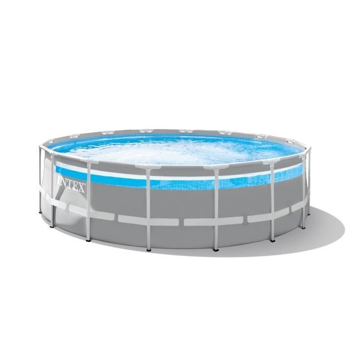 Kit Piscine hors sol tubulaire INTEX - Prism Clear Window - 488 x 122