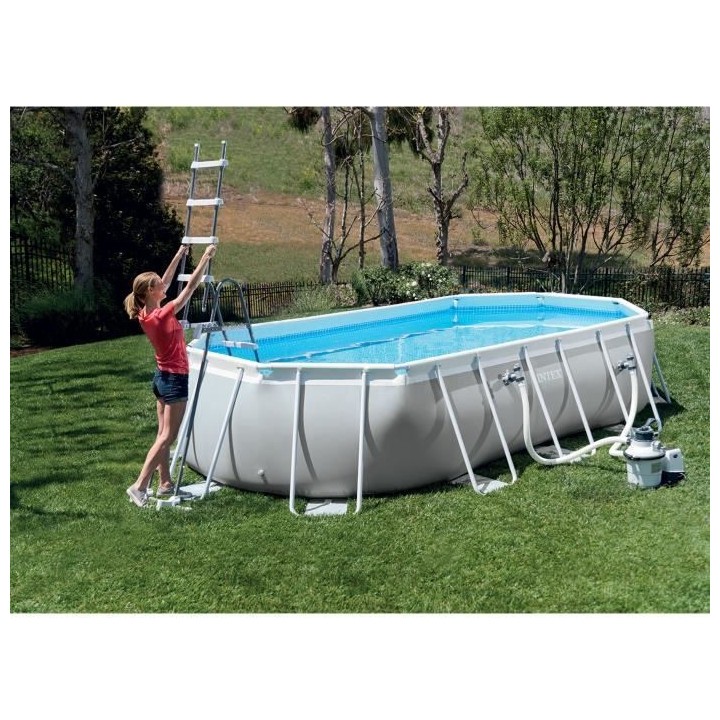 Kit Piscine hors sol tubulaire INTEX - Prism frame - 610 x 305 x 122 c