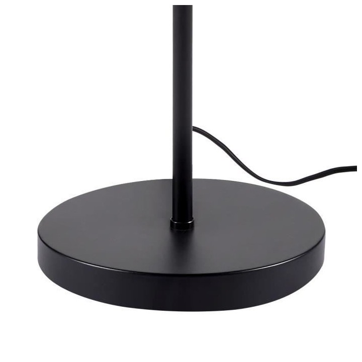 MADDY Lampadaire en métal - Ø 22 x H 160 cm - Noir - Ampoule LED Dé