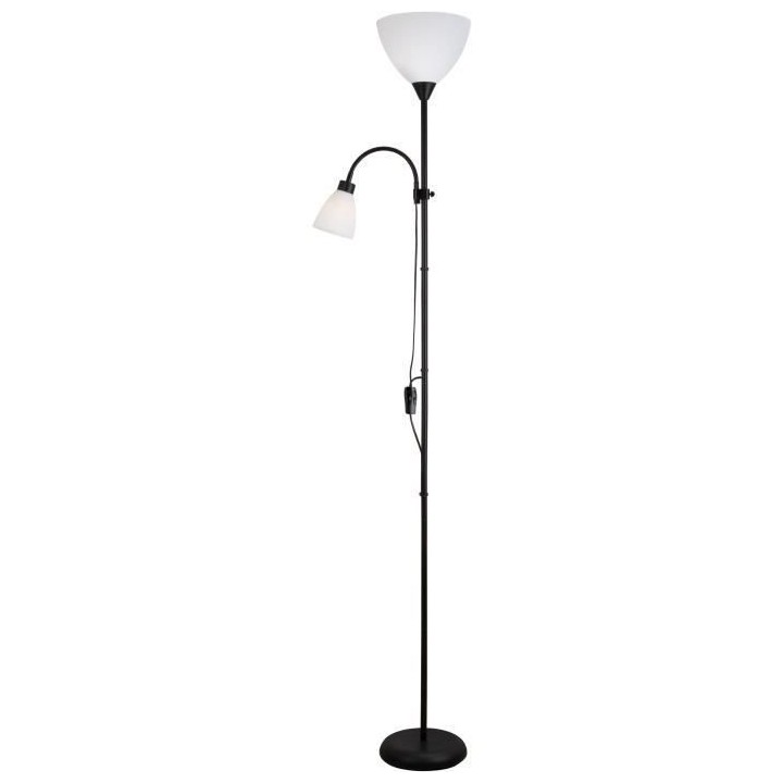 Lampadaire liseuse Betty 2 abat jours ABS Piétement métal L 20 x l 2