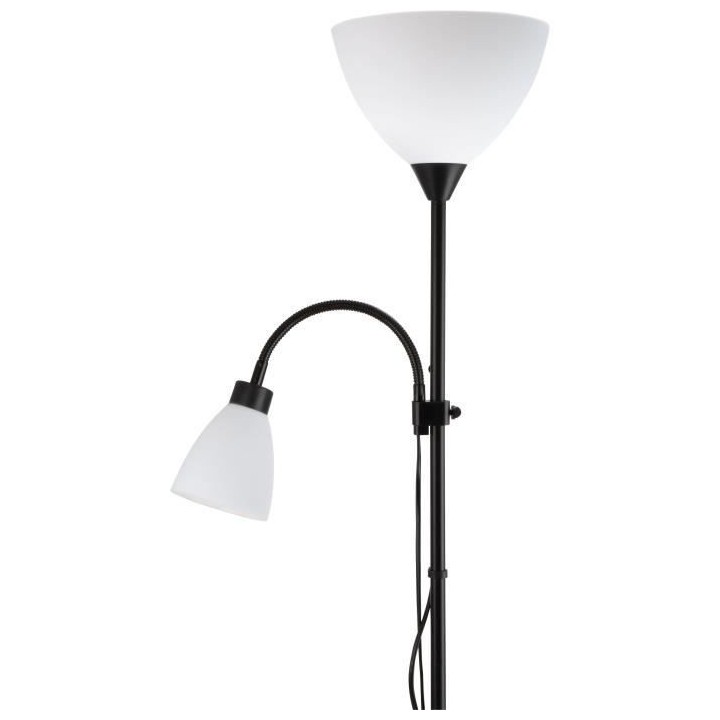 Lampadaire liseuse Betty 2 abat jours ABS Piétement métal L 20 x l 2