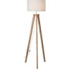 Lampadaire Carlo Abat-jour tissu Pieds 100% bois L 40 x l 40 x H 156 cm INTERNATIONAL DESIGN