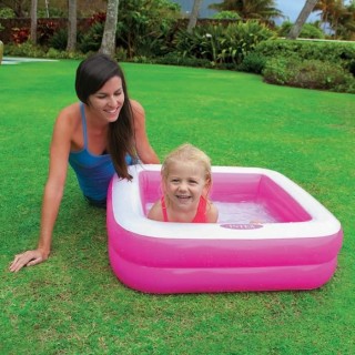 INTEX Piscine gonflable enfant / bébé pataugeoire Carree 85 x 85 x 2