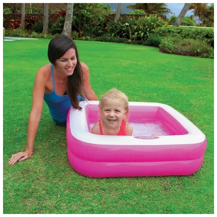 INTEX Piscine gonflable enfant / bébé pataugeoire Carree 85 x 85 x 2