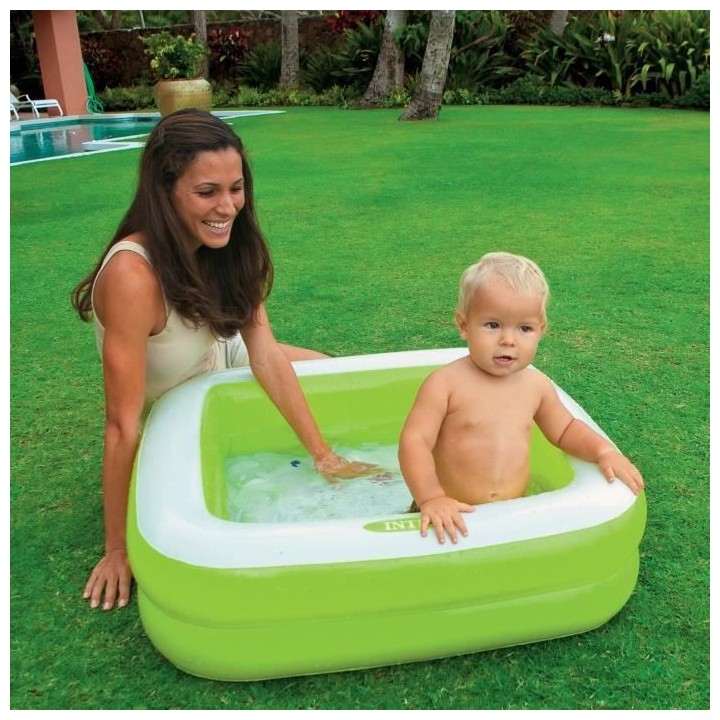 INTEX Piscine gonflable enfant / bébé pataugeoire Carree 85 x 85 x 2