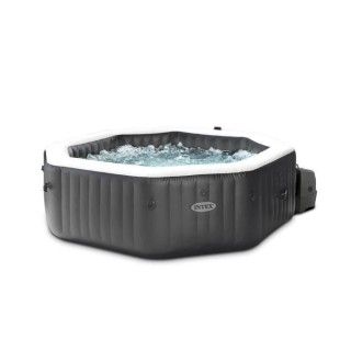 Spa gonflable INTEX - Carbone - 201 x 71 cm - 4 places - Carré