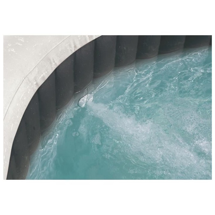 Spa gonflable INTEX - Carbone - 201 x 71 cm - 4 places - Carré