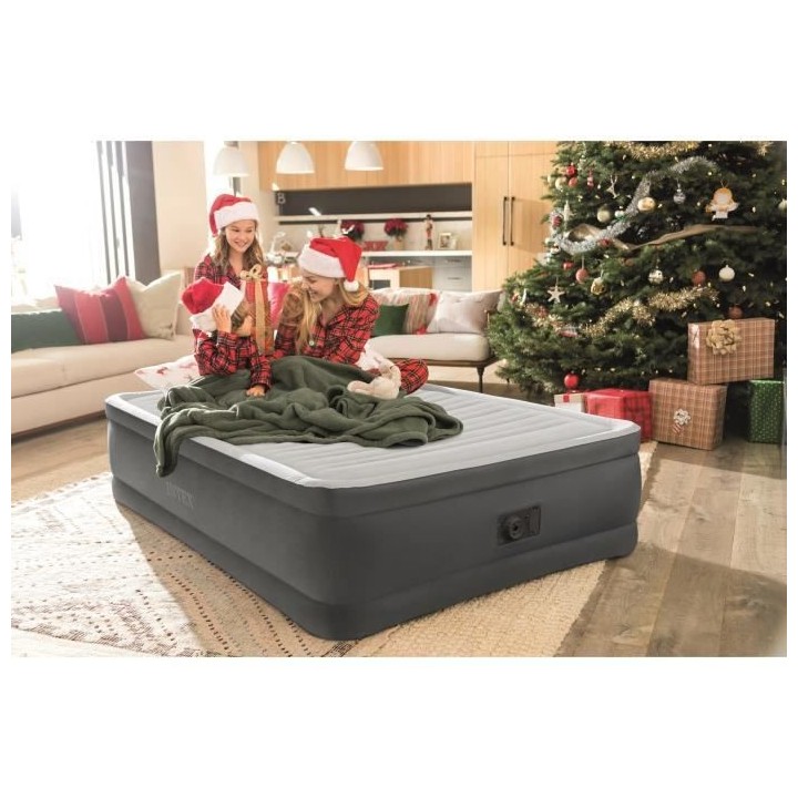 INTEX Matelas gonflable 152x203 - Technologie FIBER TECH - 46 cm - COM