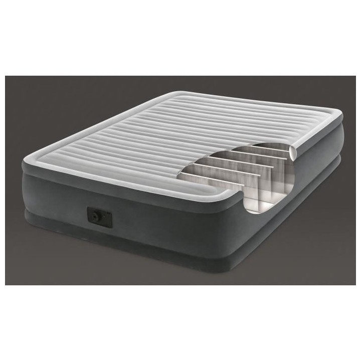 INTEX Matelas gonflable 152x203 - Technologie FIBER TECH - 46 cm - COM