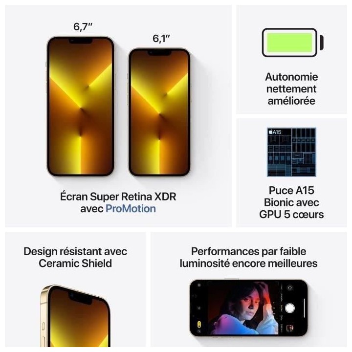 iPhone 13 Pro 128Go Gold