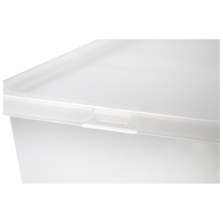 IRIS OHYAMA Set de 3 boîtes de rangement avec couvercle sur roulettes