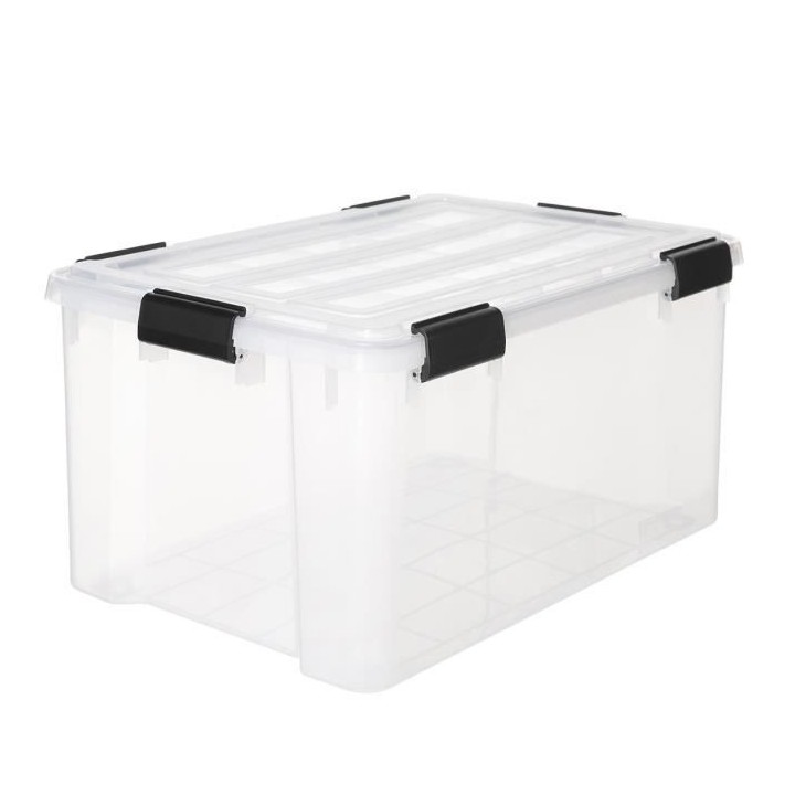 IRIS OHYAMA Lot de 4 boîtes de rangement - Hermétiques - 50 L - avec