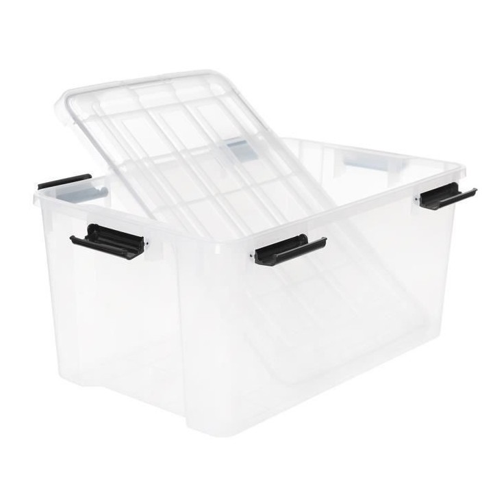 IRIS OHYAMA Lot de 4 boîtes de rangement - Hermétiques - 50 L - avec