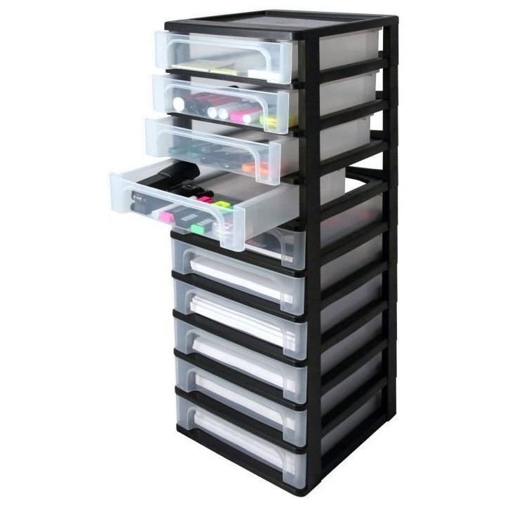 IRIS OHYAMA Tour de rangement - Organiseur - 10 tiroirs de 4 L - Forma