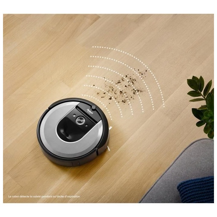 IROBOT ROOMBA i7156 Aspirateur robot connecté - 0,4 L - Noir et gris