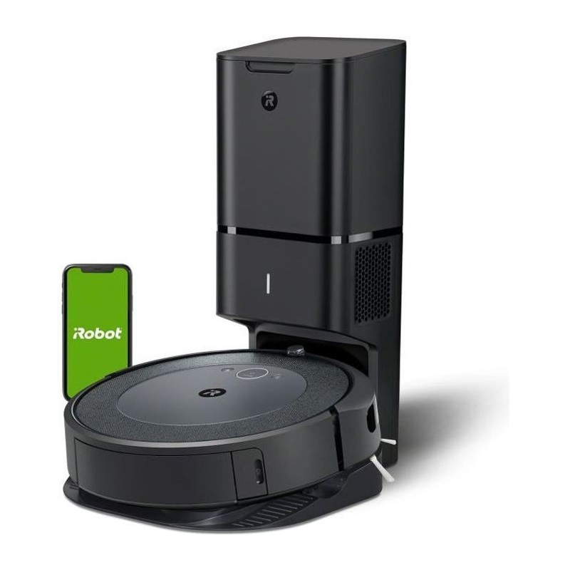 IROBOT Roomba i3+ - Aspirateur robot connecté - Batterie Lithium-iOn - Capteurs Dirt Detect - Systeme de vidage automatique du