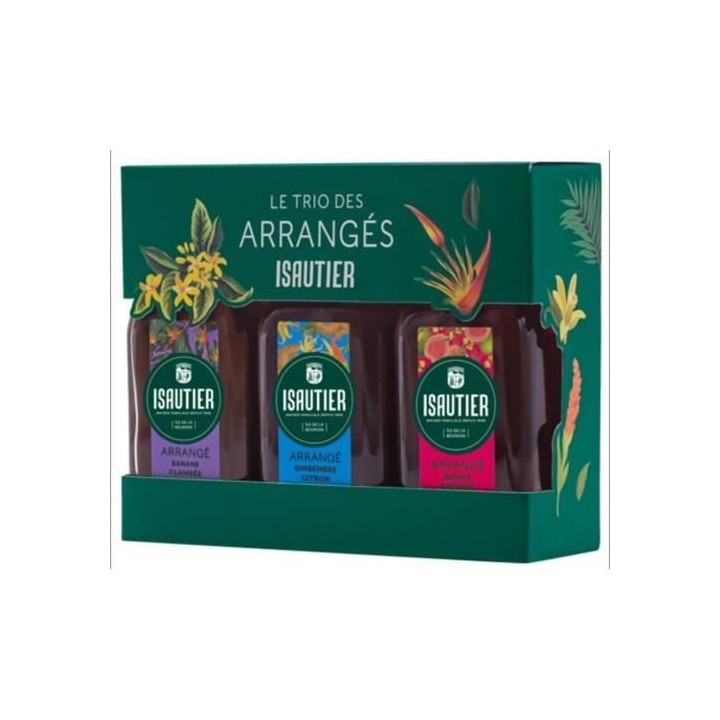 Isautier - Coffret 3 Arrangés - Gingembre Citron, Banane Flambée et