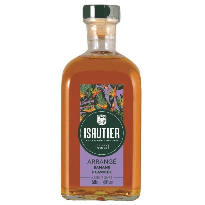 Rhum Isautier - Arrangé Banane Flambée - Rhum arrangé - La Réunion