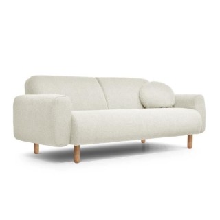 HEXAGONE - Canapé fixe 3 places - Blanc ivoire - 194 x 93 x 76cms - I