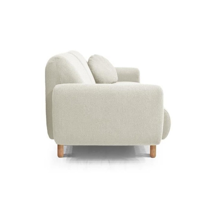 HEXAGONE - Canapé fixe 3 places - Blanc ivoire - 194 x 93 x 76cms - I