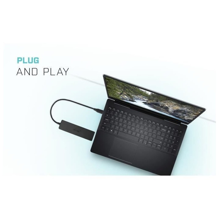 USB-C HUB I-TEC avec 4 Ports USB 3.0 avec Câble Intégré 20cm