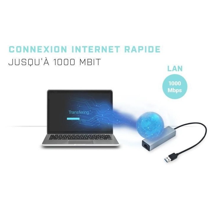i-tec - USB 3.0 Métal GLAN Ethernet Adapatateur