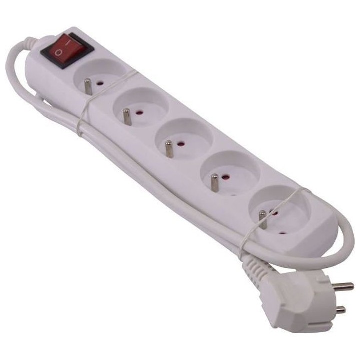 I-WATTS Bloc multiprise 5 prises avec interrupteur