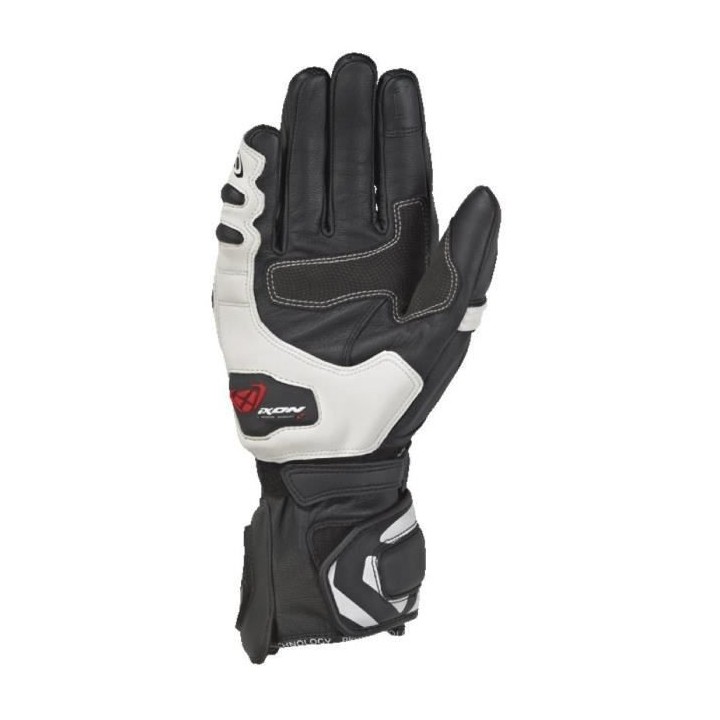 IXON RS Tempo Gants moto - Noir et Blanc - Taille M