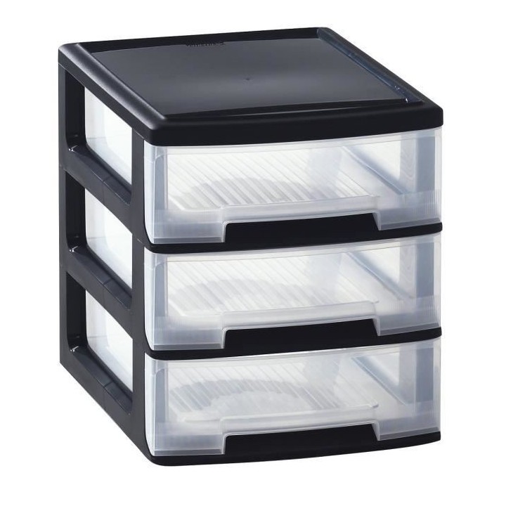 CURVER | TOUR DE RANGEMENT BABEL 3 TIROIRS A4 (3X5L) SANS ROULETTE, Ra